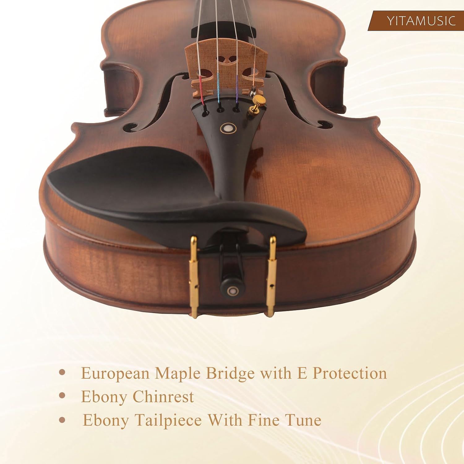 MV7000 Gua 1741 "Vieuxtemps" Copy 4/4 Full size Handmade violin,One piece back!Skillfull oil antique varnish !Professional with Oblong case,shoulder Rest&Bow
