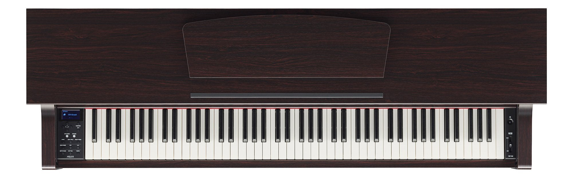 Yamaha Arius Series 88-Key Weighted Action Upright Digital Piano for Beginner and Intermediate Players, Dynamic Response, Grand Piano Sound, 3-pedal Unit, Bench Included, Rosewood YDP105R