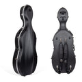 Crossrock ABS Cello Case for 4/4 & 3/4 Size | Wine Red Velvet Interior, Molded Hardshell with Wheels, Lock, Dual Bow Holders & Backpack Straps-Dark Red (CRA862CEFDR)