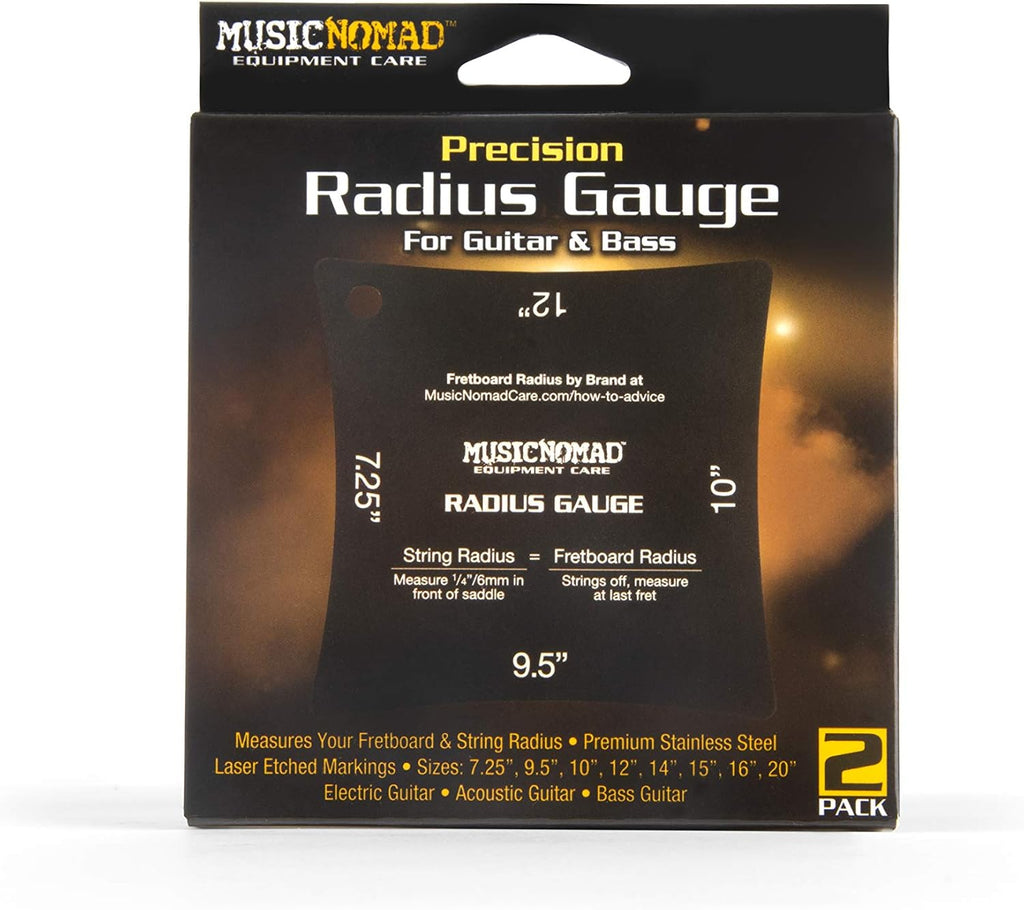 MusicNomad Precision Fretboard and String Radius Gauge Tool - 2 pc. Set (MN603)