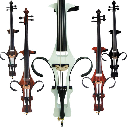Aliyes Handmade Professional Solid Wood Electric Cello 4/4 Full Size Silent Electric Cello-Soul
