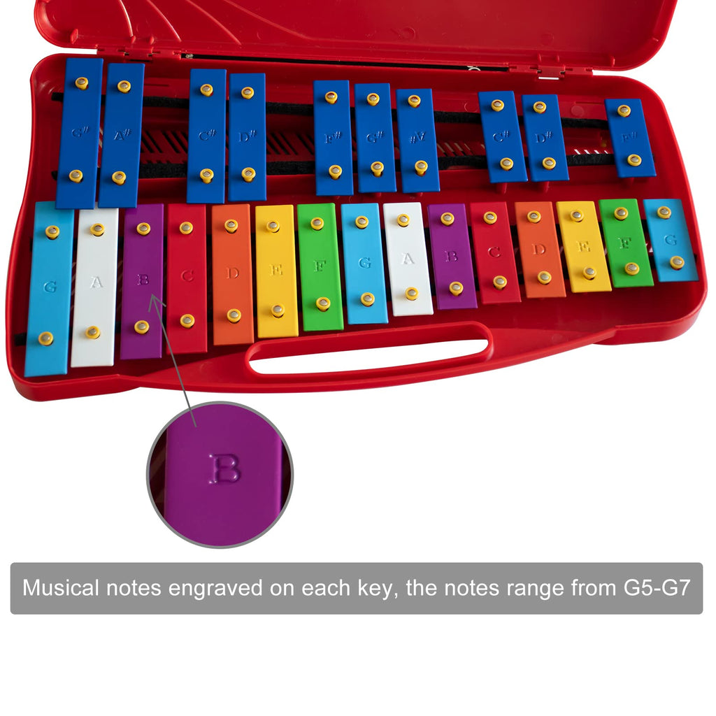 13 Keys Xylophone for Kids Wooden Xylophone Musical Instrument with Mallets Glockenspiel Instrument Educational Sensory Musical Toys Christmas Gift Choice for Boys Girls Aged 3+