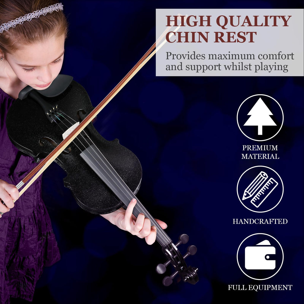 Ktaxon Violin for Beginners Students, Acoustic Violins 4/4, Full Size Fiddle Kit with Case, Bow, Rosin, Adult Teens Learners Age 11+ (Natural)