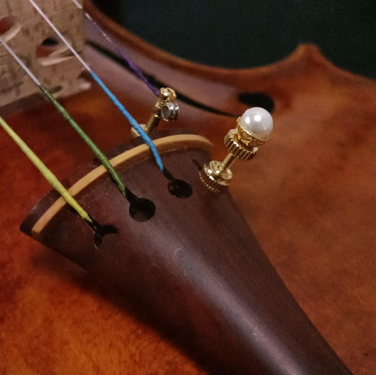 Handmade Creative Violin Fine Tuning Violin Tuners Violin Screw Violin String Adjusters for 3/4 4/4 Violins (20-Sapphire) Fiddle Fine Tuner