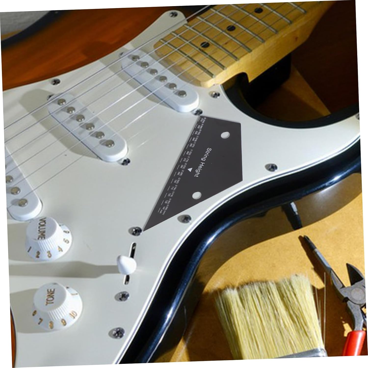 YARNOW Guitar String Action Gauge Ruler Stainless Steel Measurement Tool for Precise String Height for Electric and Acoustic Guitars Luthier Tool for Accurate Setup