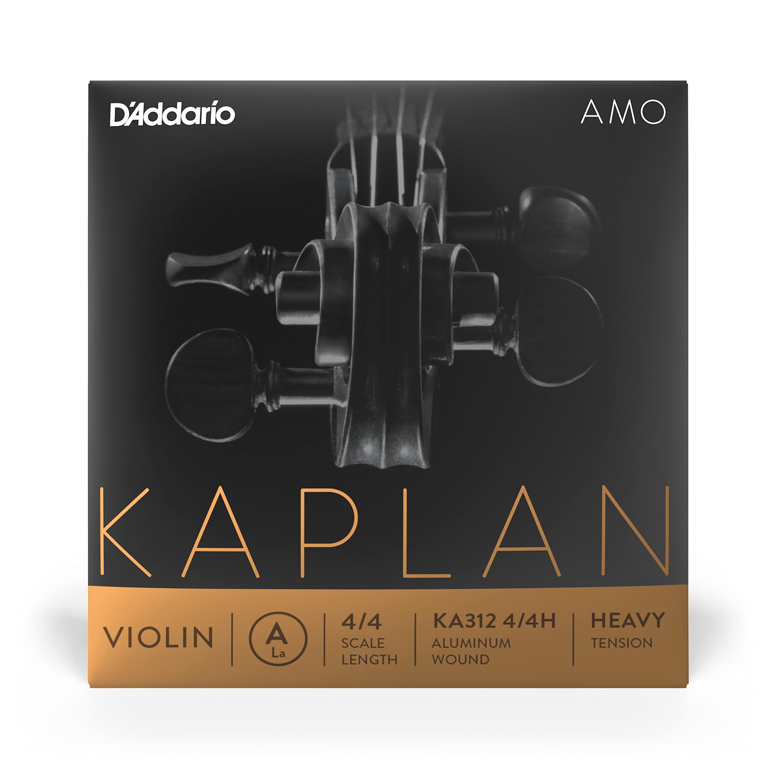 D'Addario Kaplan Amo Violin Strings - Full Set - KA310 4/4M - Violin Strings - 4/4 Scale, Medium Tension
