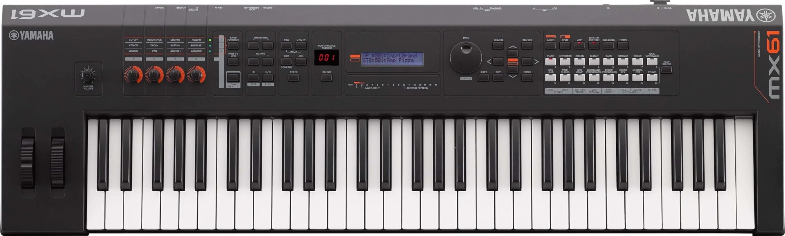 Yamaha MX88 88-Key Weighted Action Synthesizer, MX88BK