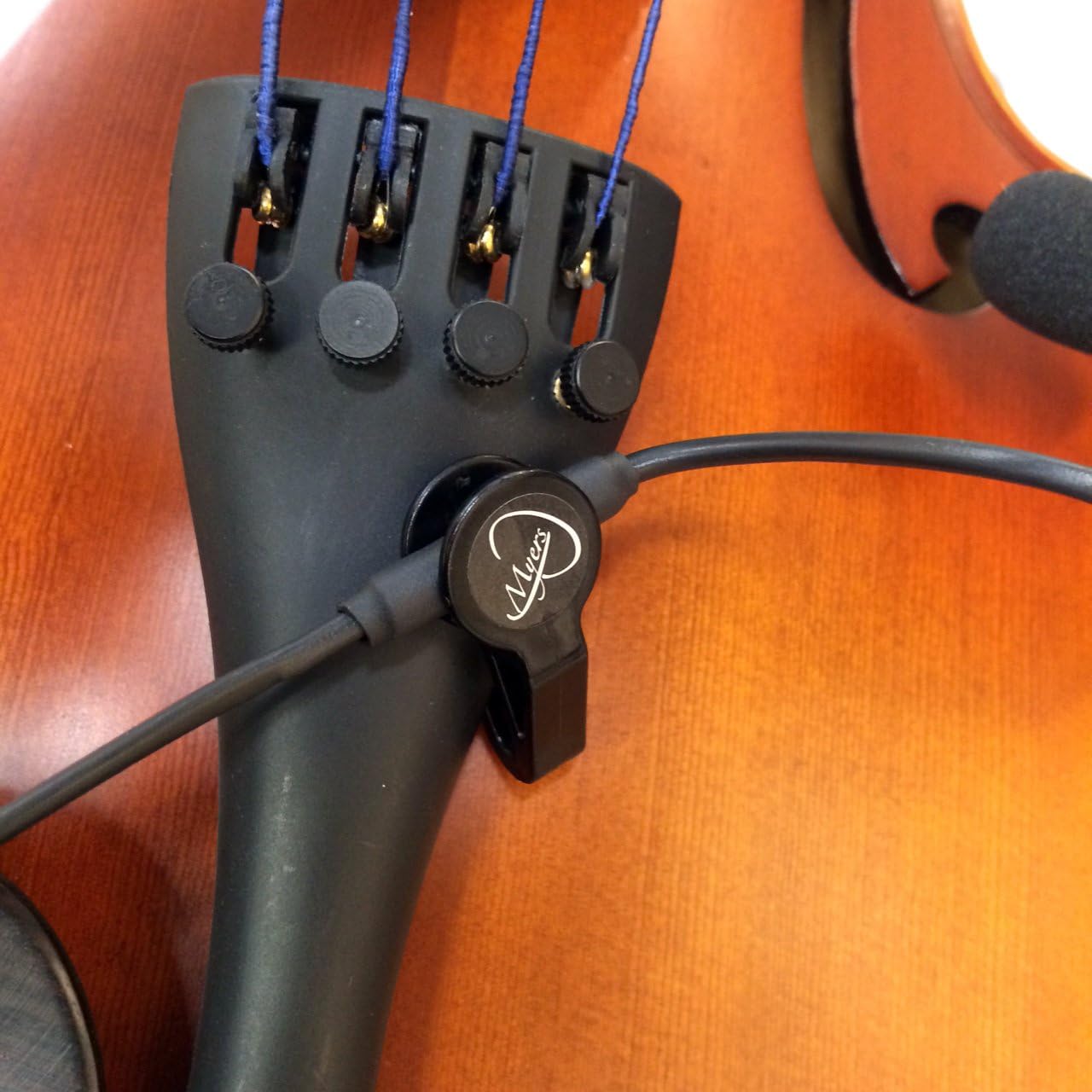 The Feather Cello Pickup with Flexible Micro-Gooseneck by Myers Pickups