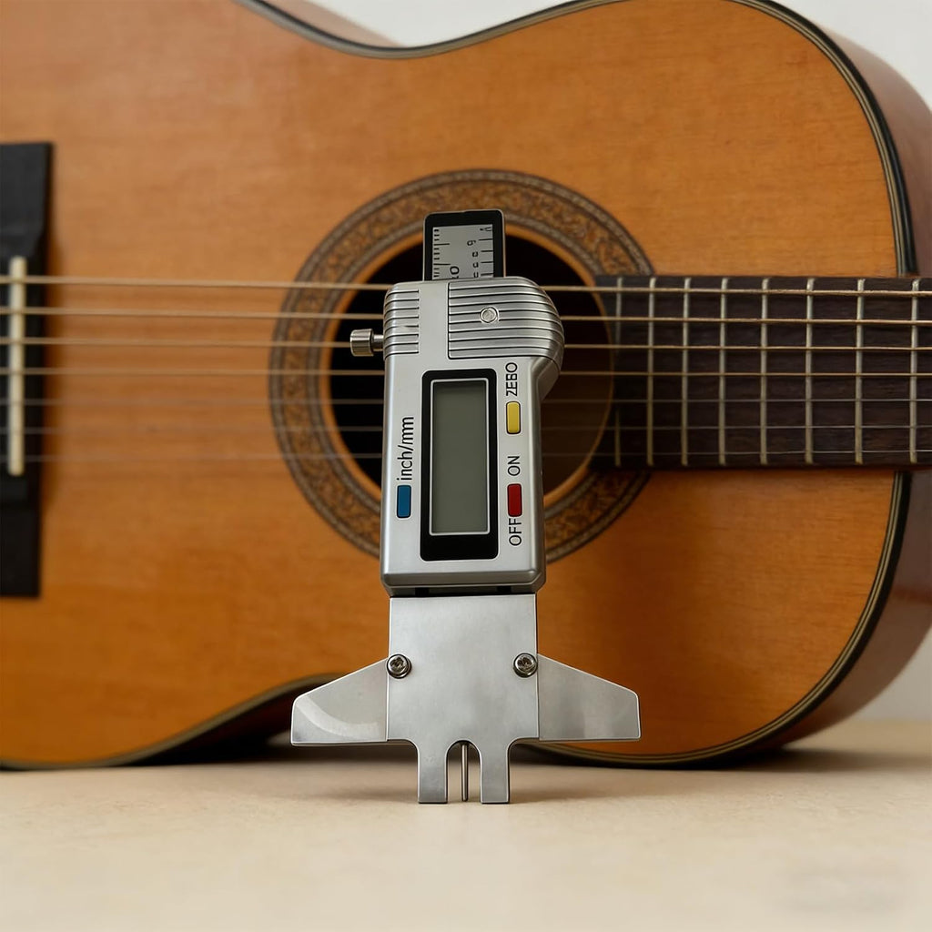 Digital Guitar Action Gauge Ruler Accurate String Height Measurement Tool for Acoustic Electric Bass Setup