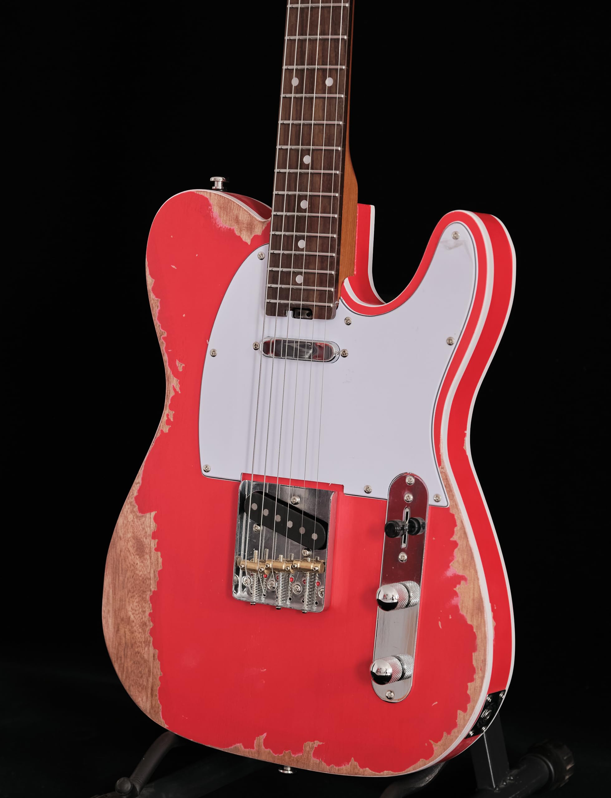 KGD Relic electric guitar mahogany body carbonized maple neck rosewood fretboard 6-string solidbody electric guitar S-S pickupsbrass barrel saddle bridge (Grass Green)