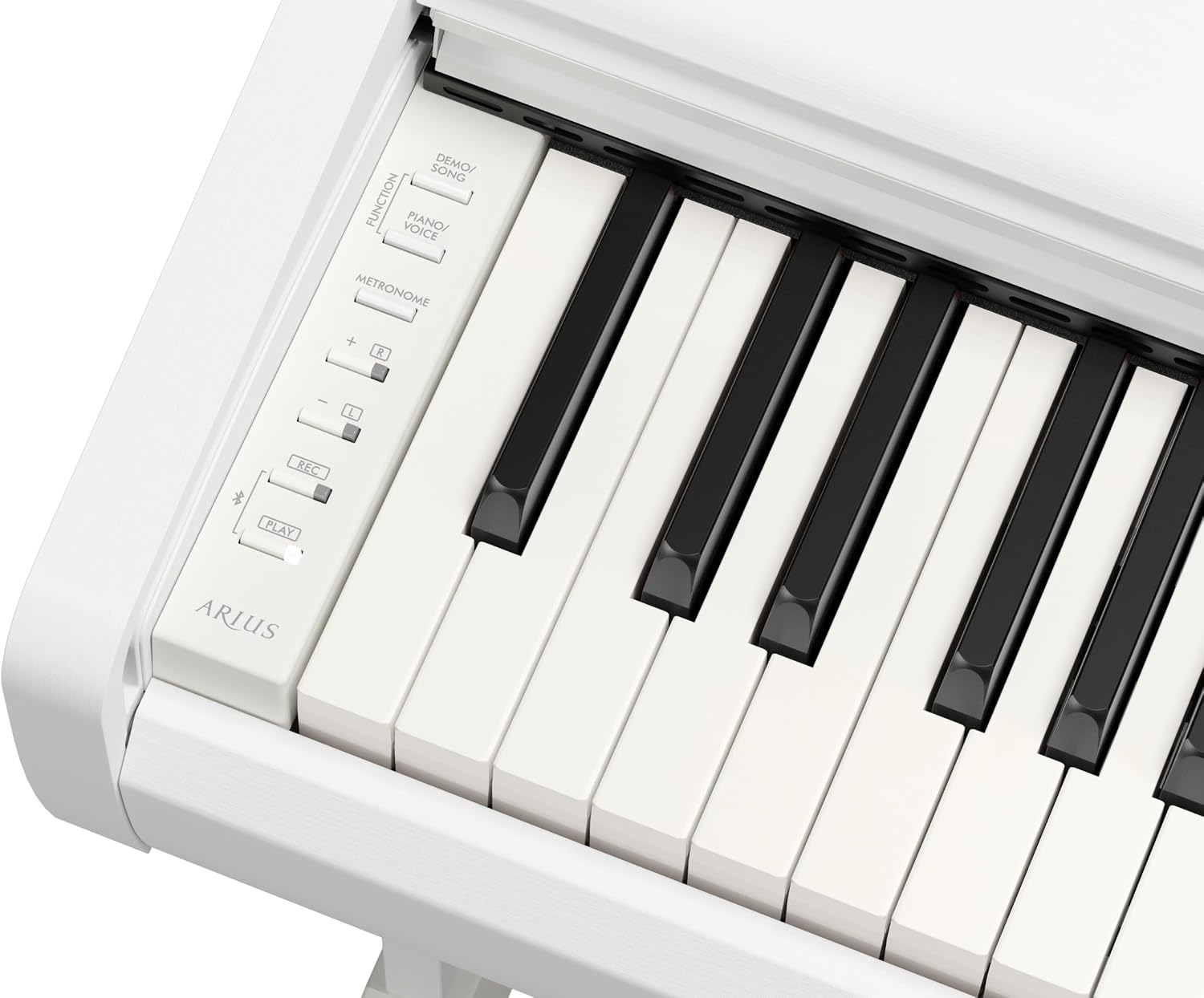 Yamaha Arius Series 88-Key Weighted Digital Piano Keyboard for Beginners, Full Size, Grand Piano Sound, 3-Pedal Unit, Bench Included, Classic Upright Design in White, YDP-146WH