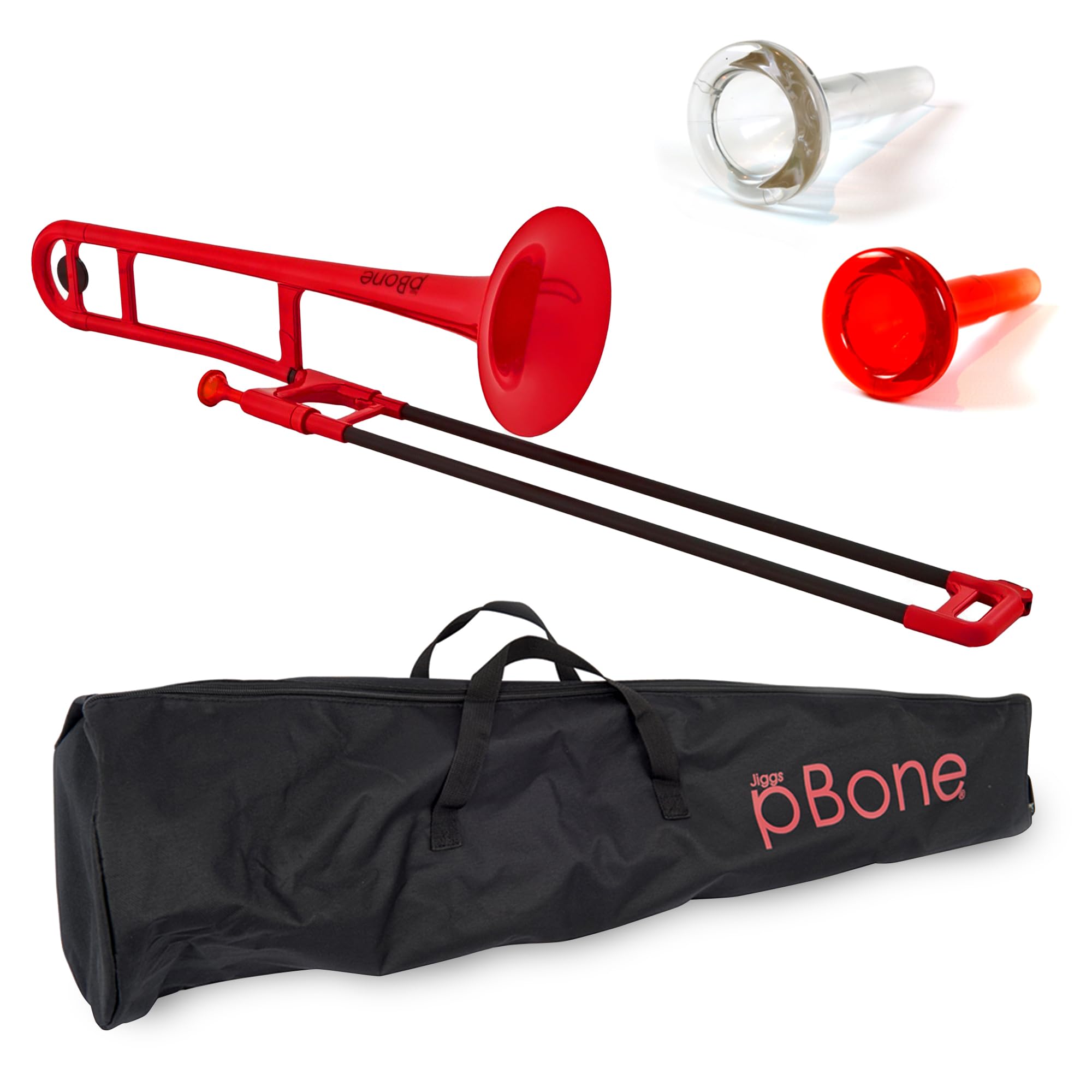 pBone Bb Plastic Trombone - Lightweight pInstruments Design with Ergonomic Grip - Includes Mouthpieces & Carrying Bag - Authentic Bb Sound for Students & Beginners - Durable ABS - Purple