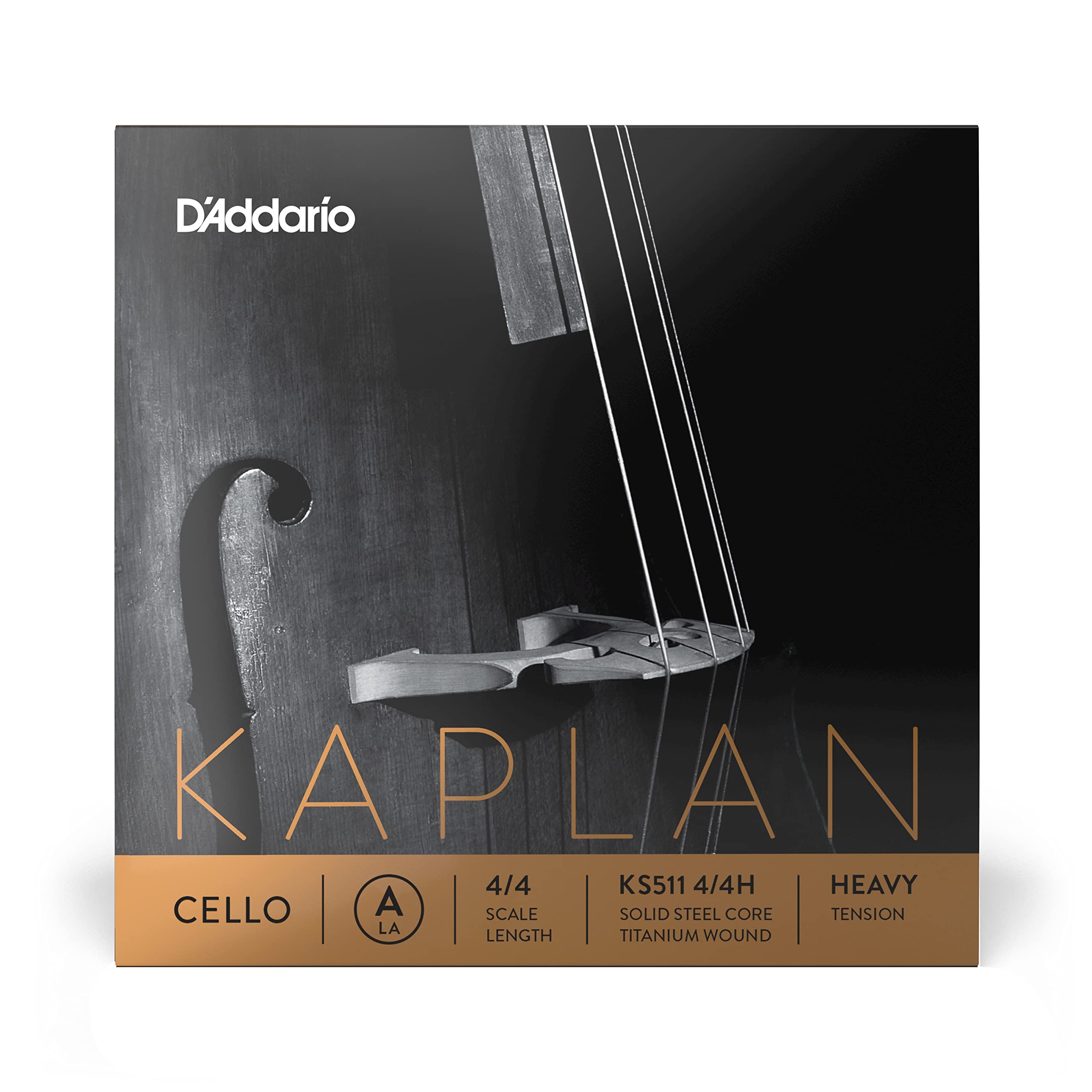 D'Addario Kaplan Cello Strings - Full Set - KS510 4/4M - Cello Strings - 4/4 Scale, Medium Tension