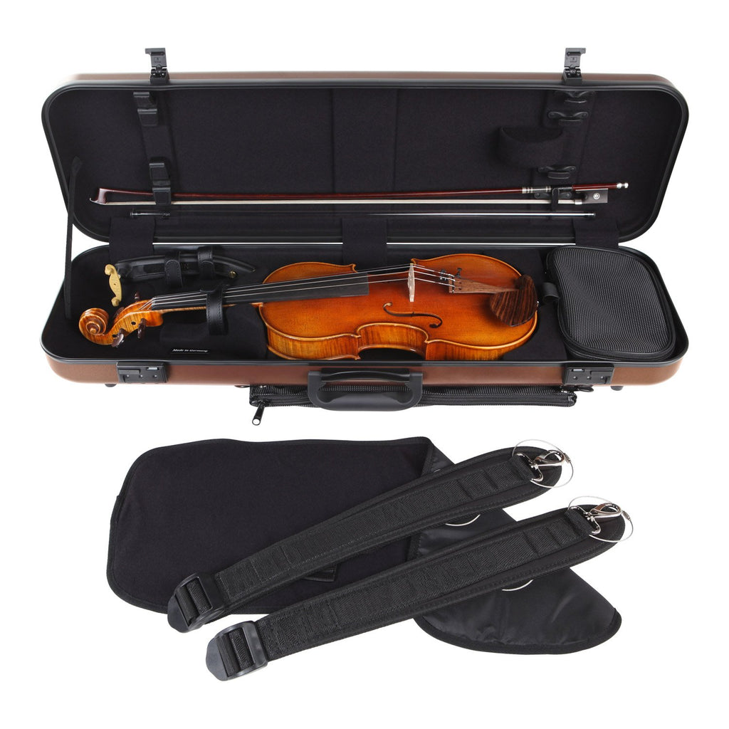 GEWA AIR 2.1 Violin Case Black High Gloss with Additional Side Handle Made in Germany