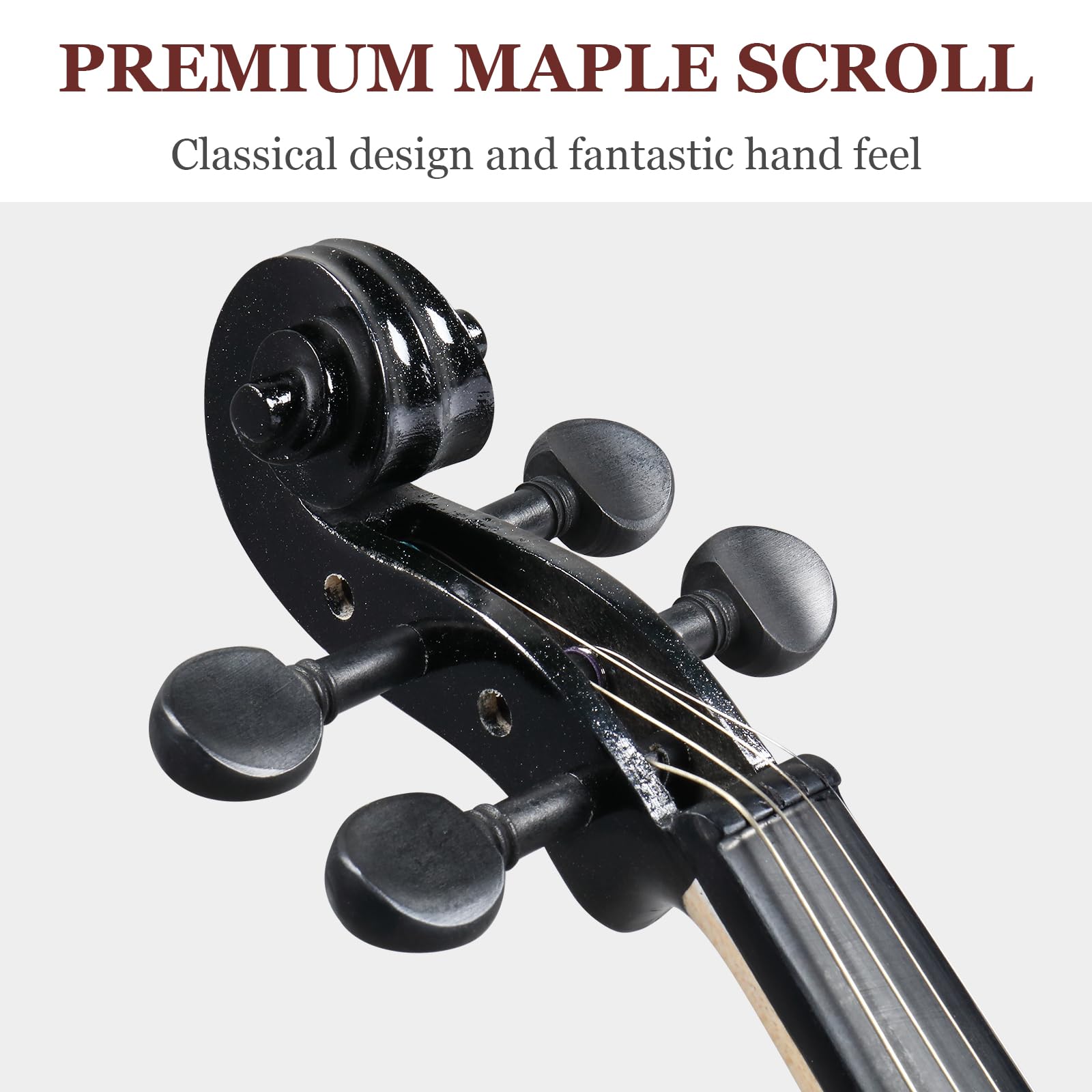 Ktaxon Violin for Beginners Students, Acoustic Violins 4/4, Full Size Fiddle Kit with Case, Bow, Rosin, Adult Teens Learners Age 11+ (Natural)