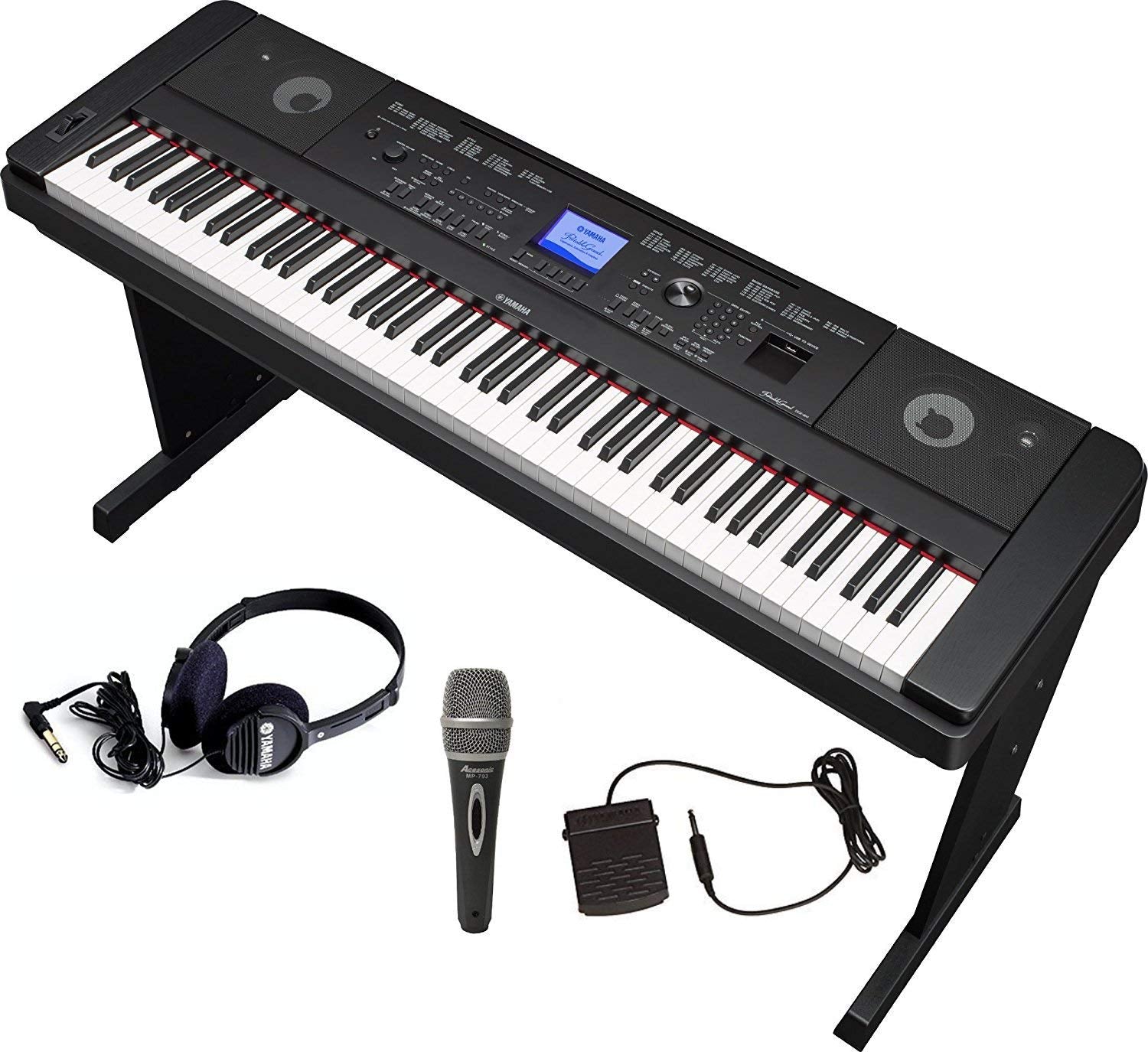 Yamaha DGX660WH 88-Key Weighted Digital Piano with Furniture Stand, White
