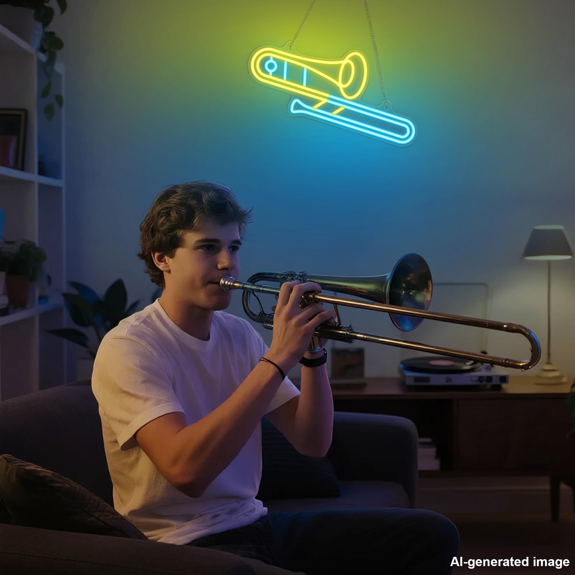 CoolGift Mart Acoustic Guitar Neon Light, Dimmable LED Guitar Neon Wall Sign USB Powered, Decorations for Bedroom Living Room Man Cave Music Studio, Gift for Guitar Players Guitarists Music Lovers