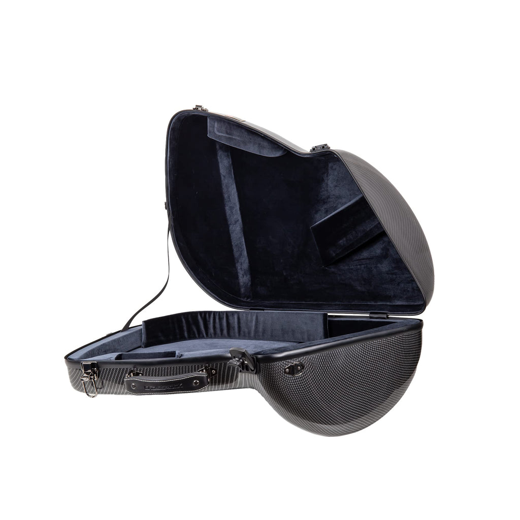 Crossrock Composite Carbon Fiber Hard-shell case for F-Trigger or Straight Trombone with TSA lock-Black(CRF3000TBBK)