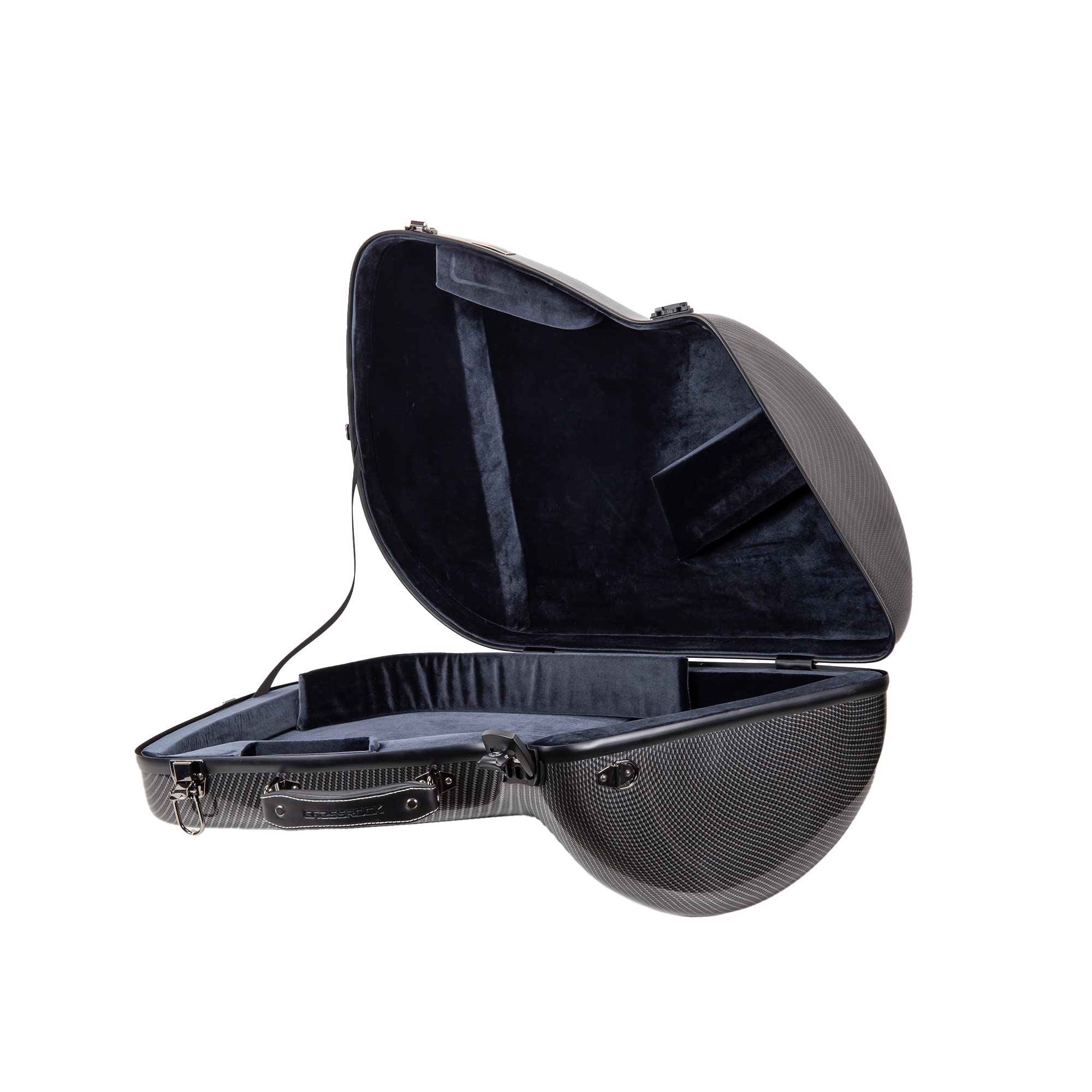 Crossrock Composite Carbon Fiber Hard-shell case for F-Trigger or Straight Trombone with TSA lock-Black(CRF3000TBBK)