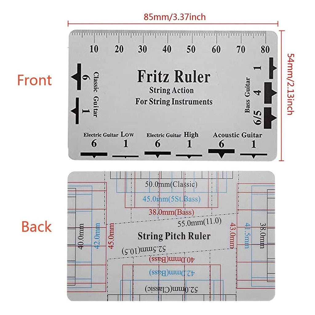 Luthier Tool, Accurate Distance Measuring String Action Gauge for Acoustic Guitars for Electric Guitars