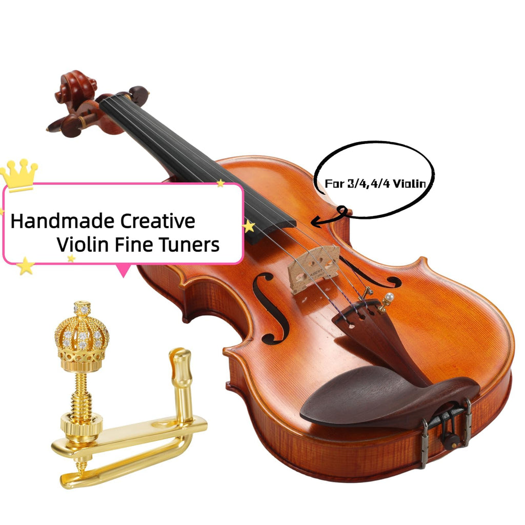 Handmade Creative Violin Fine Tuning Violin Tuners Violin Screw Violin String Adjusters for 3/4 4/4 Violins (20-Sapphire) Fiddle Fine Tuner