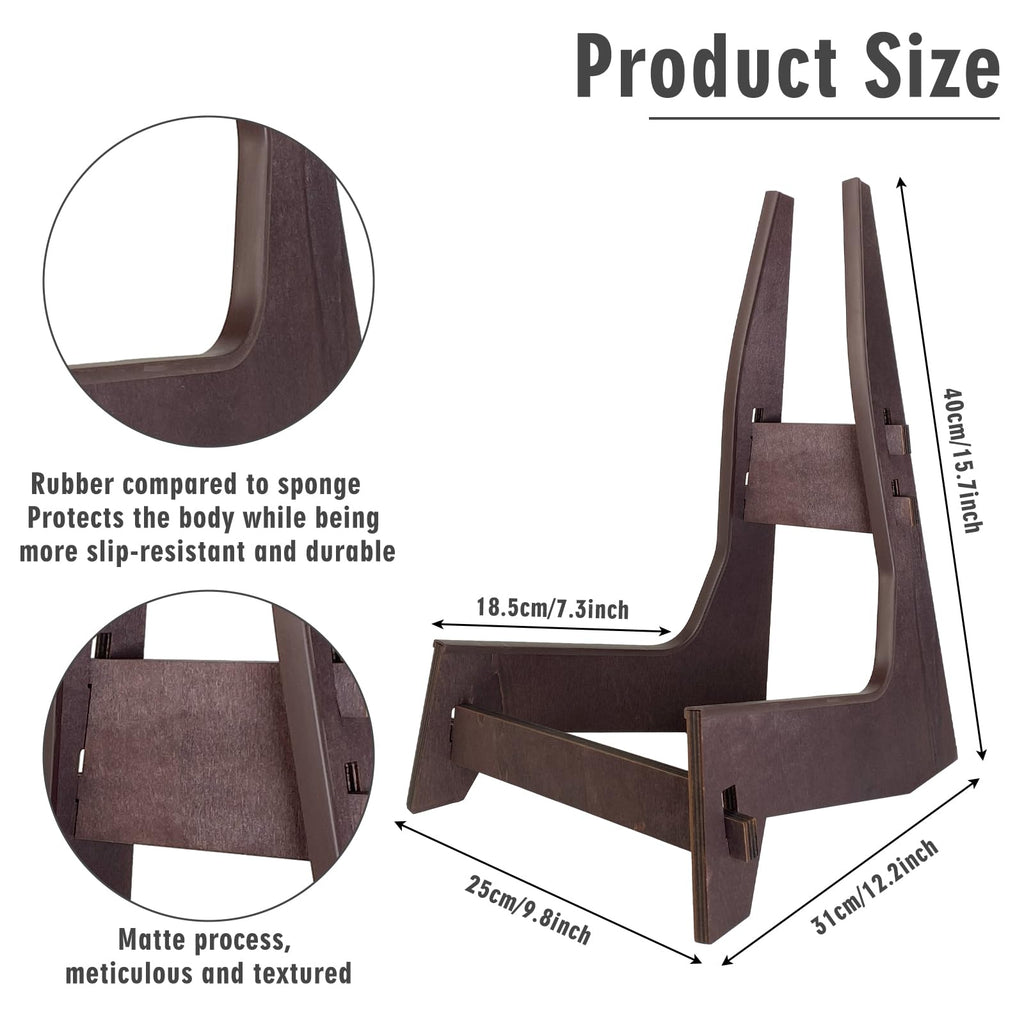 Wooden Cello Stand with Bow Holder for 1/8 - 4/4 Cellos | Detachable & Portable Full-Size Cello Stand | Universal Instrument Stand for Guitars/Bass