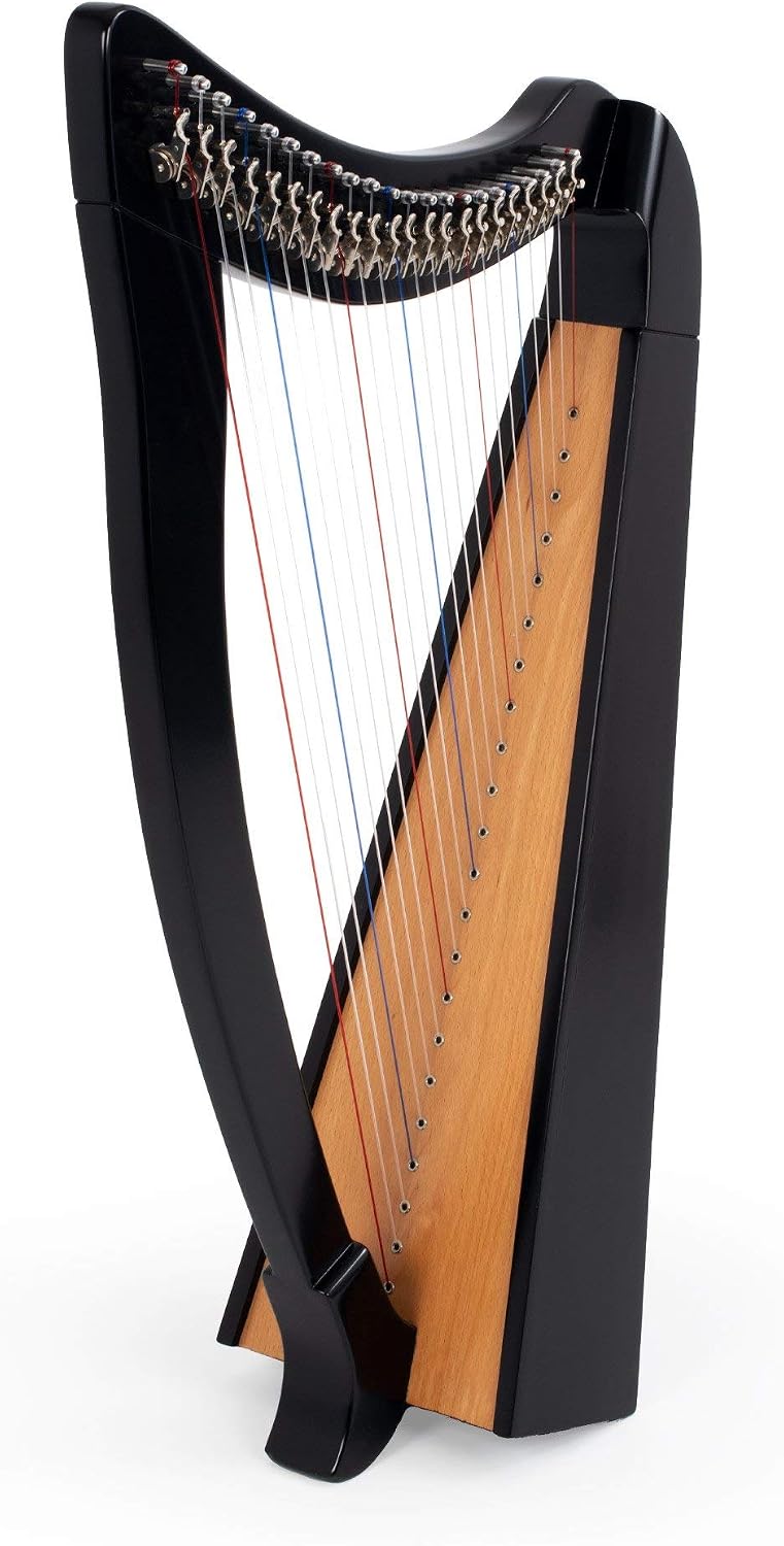 MMX Celtic harp, Matt Black, 22 Strings (HX22BK)