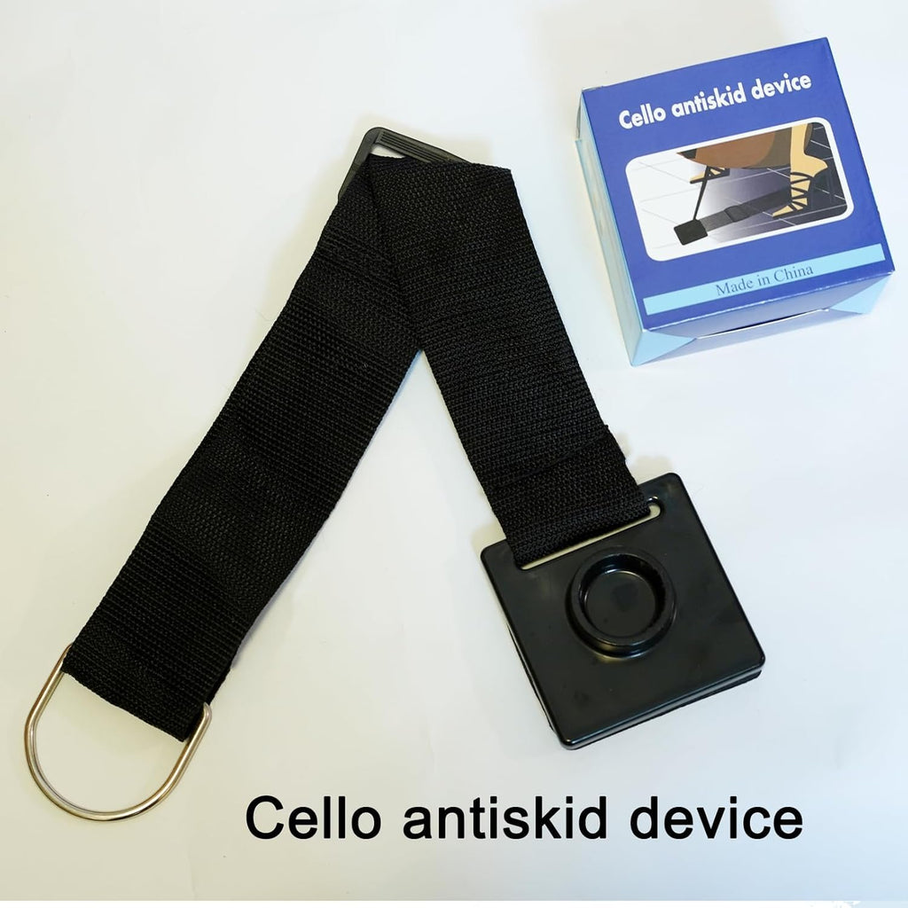Adjustable Cello Endpin Anchor Non-slip with O-ring Stopper Stand Thick Pad Antiskid Sponge for Cellist Practice Performanc, Stopper Rest Holder Stand Antiskid Device Adjustable Strap (Wooden)