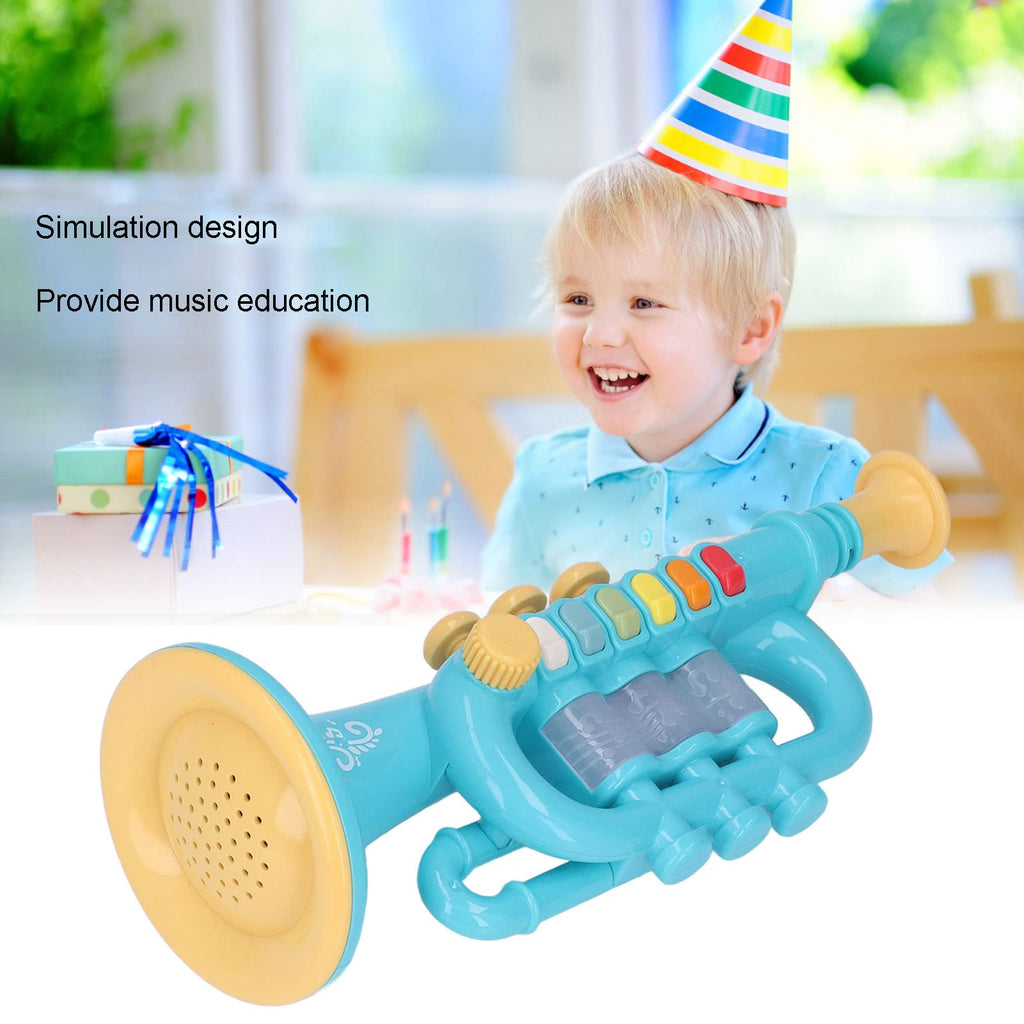 Musical Instruments, Kid Trumpet Children Preschool Music Toy for Boys and Girls(Blue)