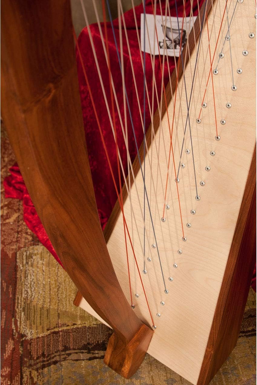 Celtic Cross Irish Strung Harp: 38 Strings Pro Quality Solid Rosewood Irish Celtic Cross Strung Harp + Caitlin Cross Strung Harp Nylon Case
