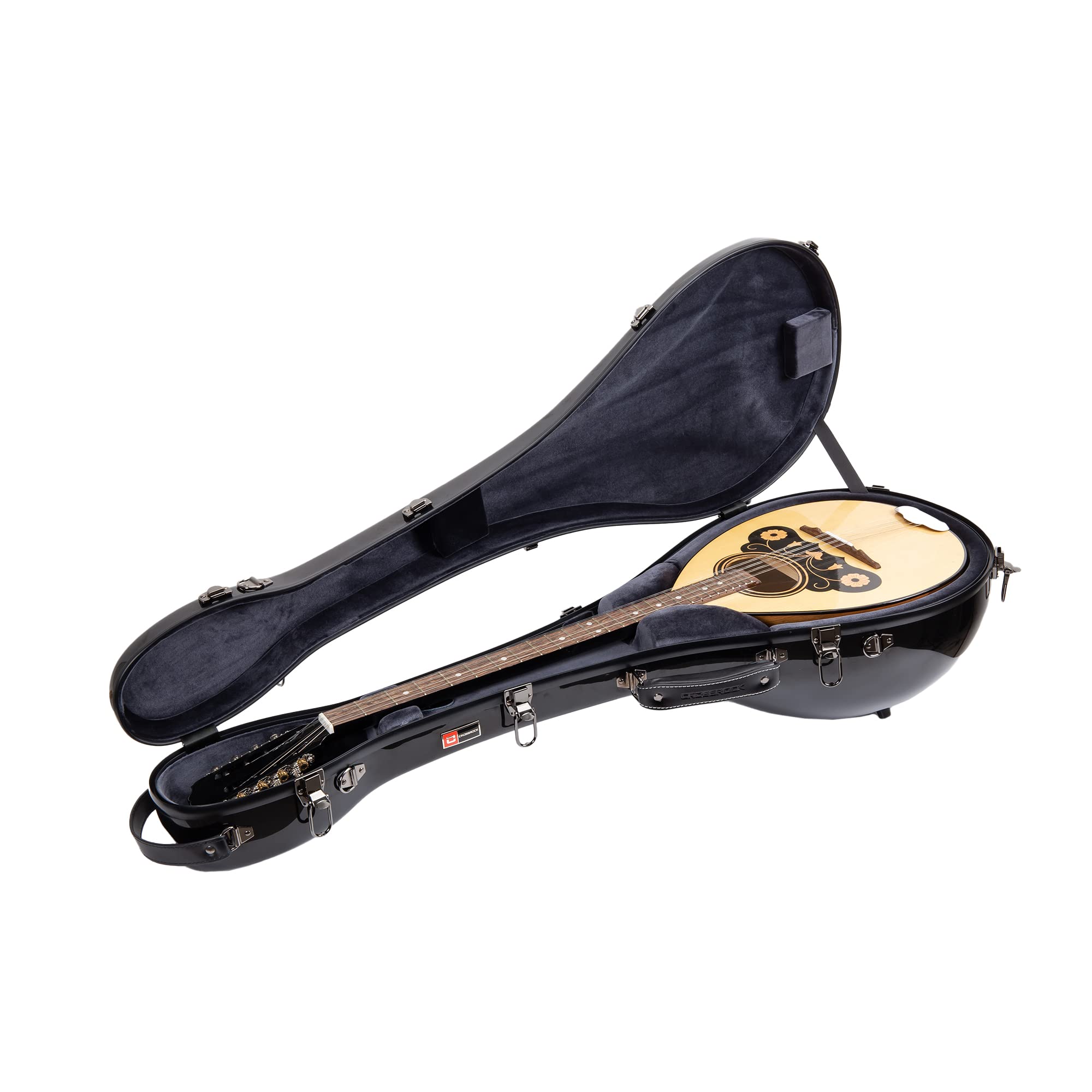 Crossrock Fiberglass Case fits for Trumpet with removable shoulder straps-Black(CRF1020TRBK)