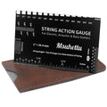 String Action Gauge Ruler, Upgraded Guitar String Height Gauge with Inch & Metric Scales, Guitar String Setup Tool and Accessory for Electric, Acoustic, Bass, and Luthier Use - Etched Black Edition