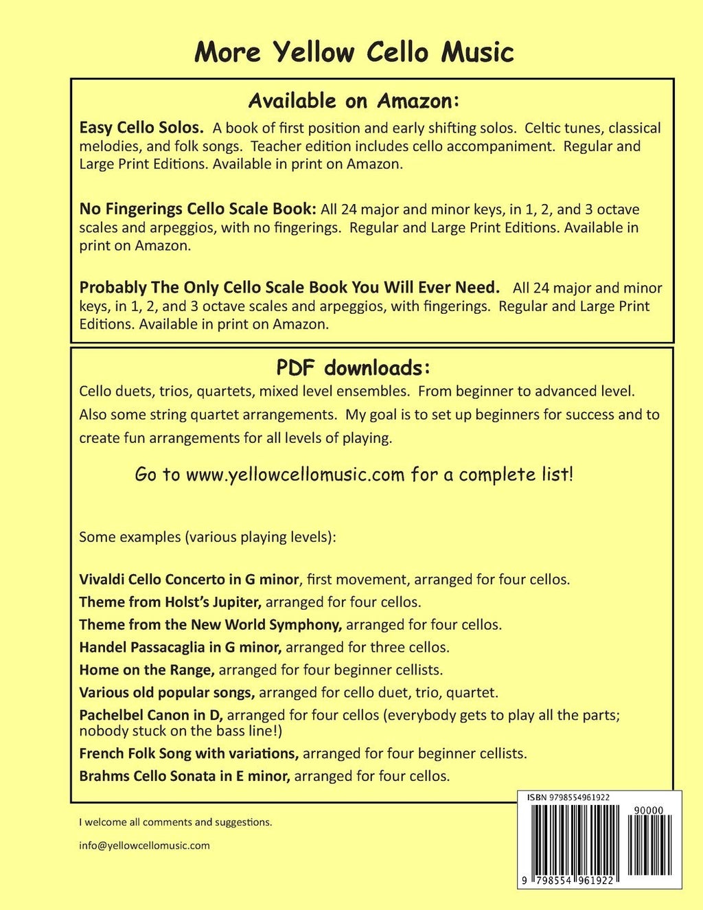 30 Cello Duets for Beginners: All first position, no extension