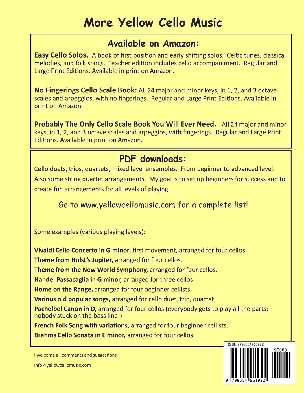30 Cello Duets for Beginners: All first position, no extension