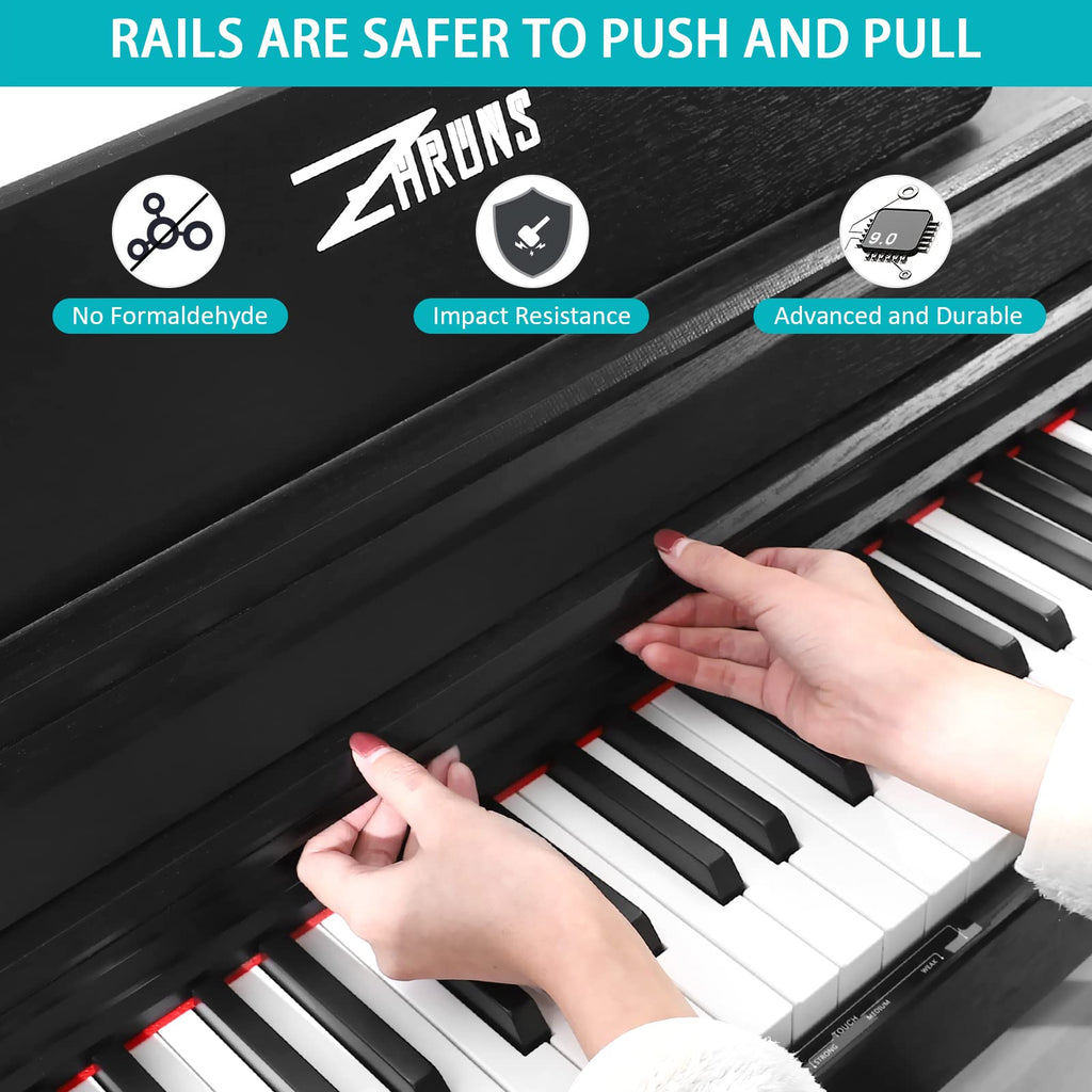 Digital Piano, 88 Key Weighted Keyboard Piano, Full-size Electric Piano Keyboard with Sheet Music Stand, Triple Pedal, Power Adapter, Supports USB-MIDI Connecting (White)