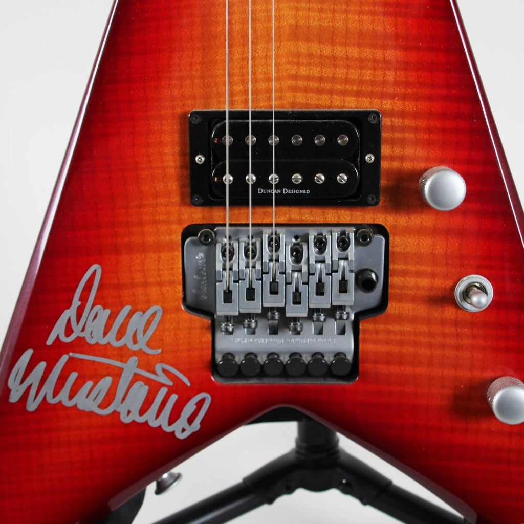 Dave Mustaine Stage-Used Guitar Signed Megadeth Jackson V Sunburst - COA JSA Graded 10 & 100% Authentic Team