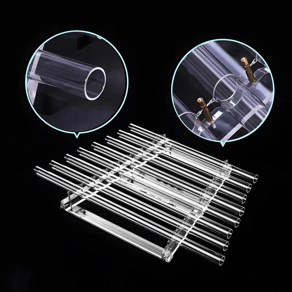 Crystal Singing Harp 8 Notes C D E F G A B C Including Aluminum Suitcase Healing Musical Instrument for Healing Meditation, Adjusting Emotional State,Clear 432 Hz,11 inch
