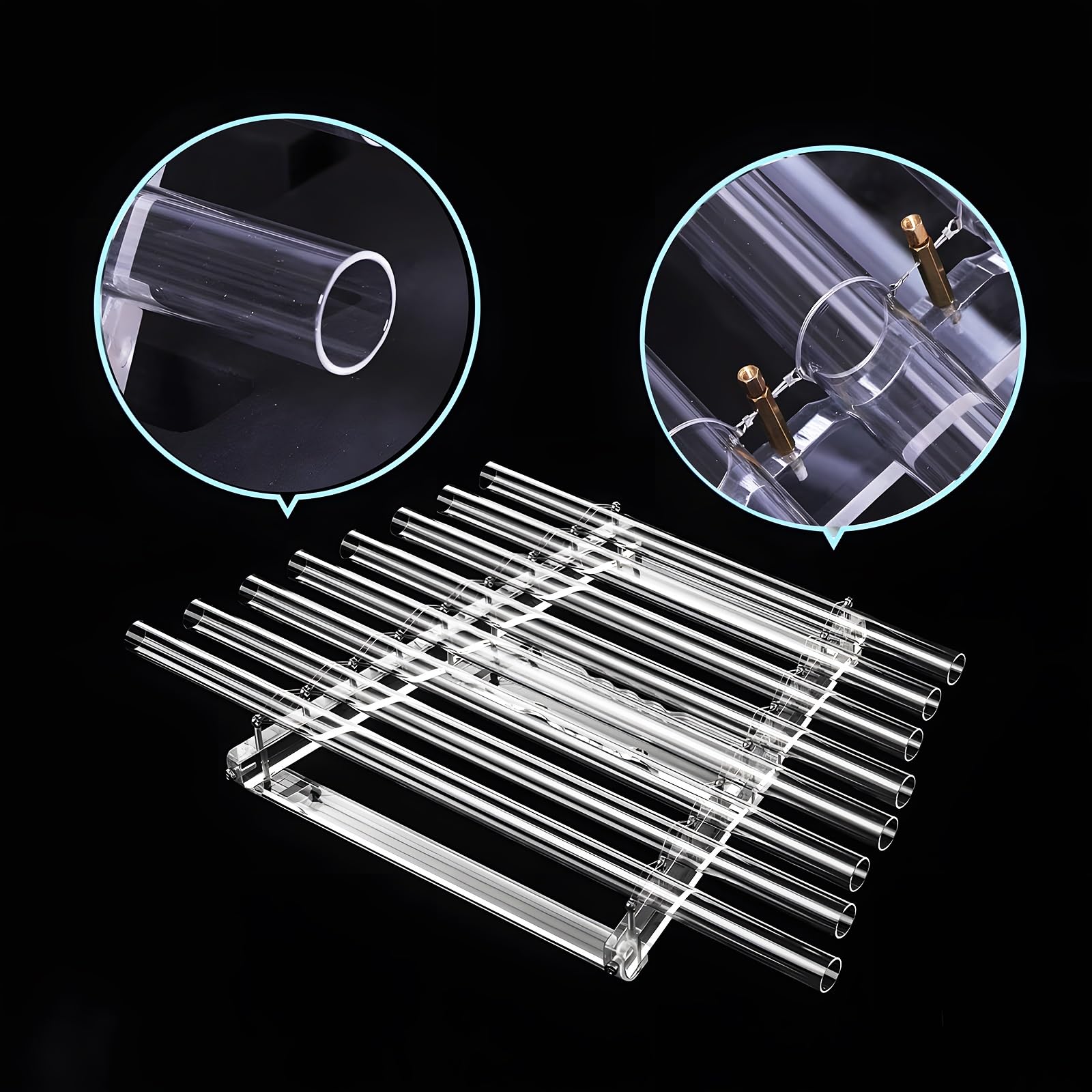 Crystal Singing Harp 8 Notes C D E F G A B C Including Aluminum Suitcase Healing Musical Instrument for Healing Meditation, Adjusting Emotional State,Clear 432 Hz,11 inch