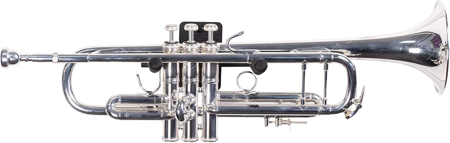 String Swing Horizontal Wall Mount Trumpet Holder - Stand for All Trumpets Including Piccolo and Pocket - Musical Instruments Safe Without Hard Cases - Made in USA
