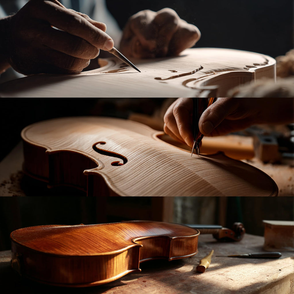 FINO 4/4 Violin Full Size Kit for Beginners (Plywood, Full) (Natural)
