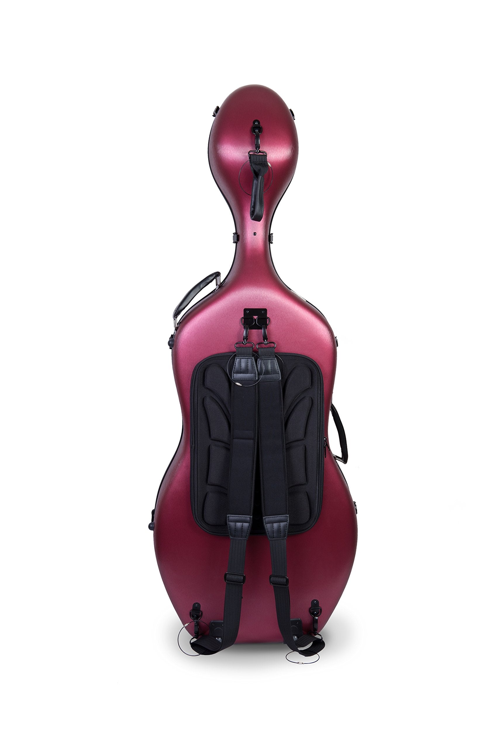 Crossrock Poly Carbon Cello Case for 4/4 Full-Size | Matte Blue Finish, Wheels, Lightweight & Durable – Best for School Orchestra & Student Musicians