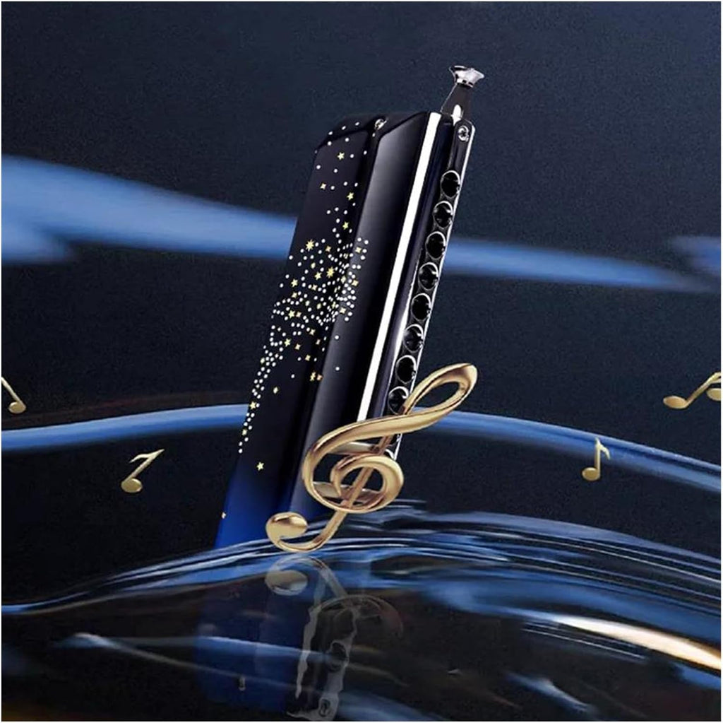 Chromatic Harmonica 16 Holes Harp Professional Armonica Mouth Organ Starry Sky Cover Instrumentos Musical Instrument harmonica set