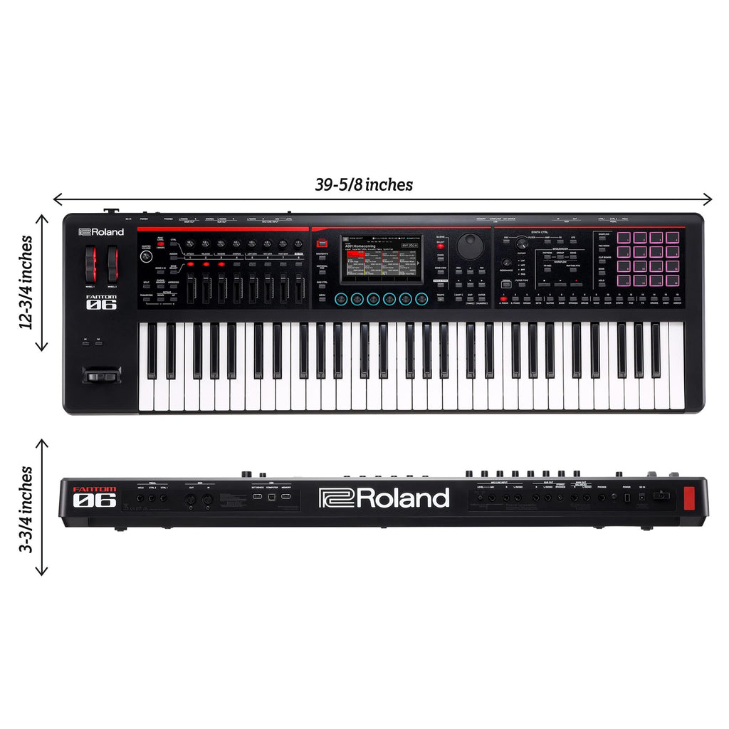 Roland Fantom 8 EX 88-Key Workstation Keyboard Synthesizer Bundle with Adjustable Stand, Sustain Pedal, Online Piano Lessons, Instructional DVD, and Austin Bazaar Polishing Cloth