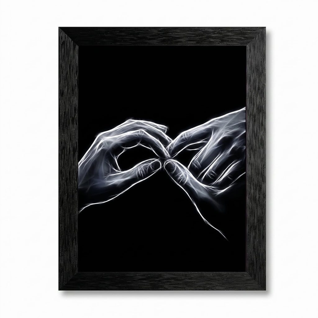 Framed Canvas Wall Art Minimalist Abstract Cello Musical Instrument Electric White Glowing Lines on Black Canvas Print Poster Black Frame Wall Decor for Music Room Studio Modern Art, Inch 24x36