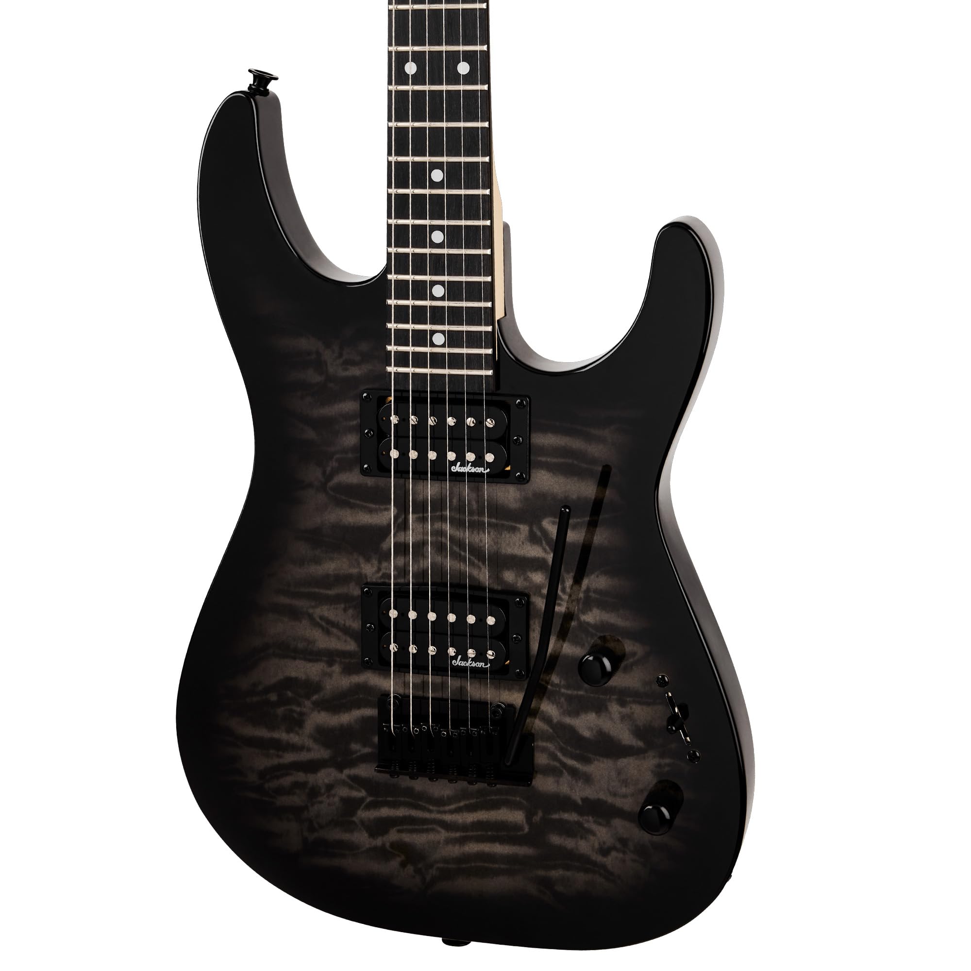 Jackson JS Series Dinky JS11 Electric Guitar - Metallic Red Bundle with Cable, Tuner, Strap, Picks, and Austin Bazaar Instructional DVD