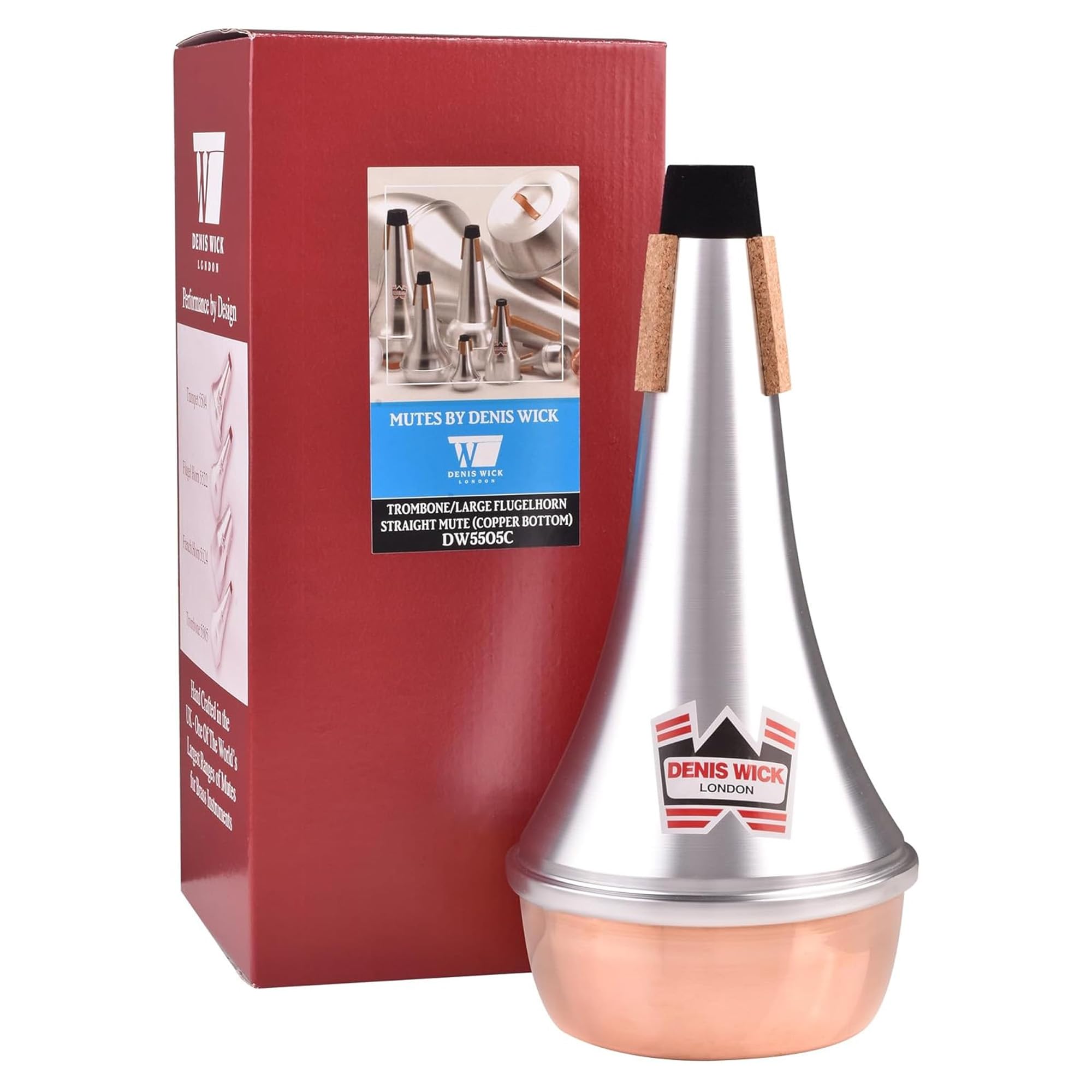 Denis Wick Trombone Straight Mute - Aluminum Mute for Trombone - Accessories for Brass Instruments - Low Tone Register - 3.9 x 6.3 x 1.6 inches