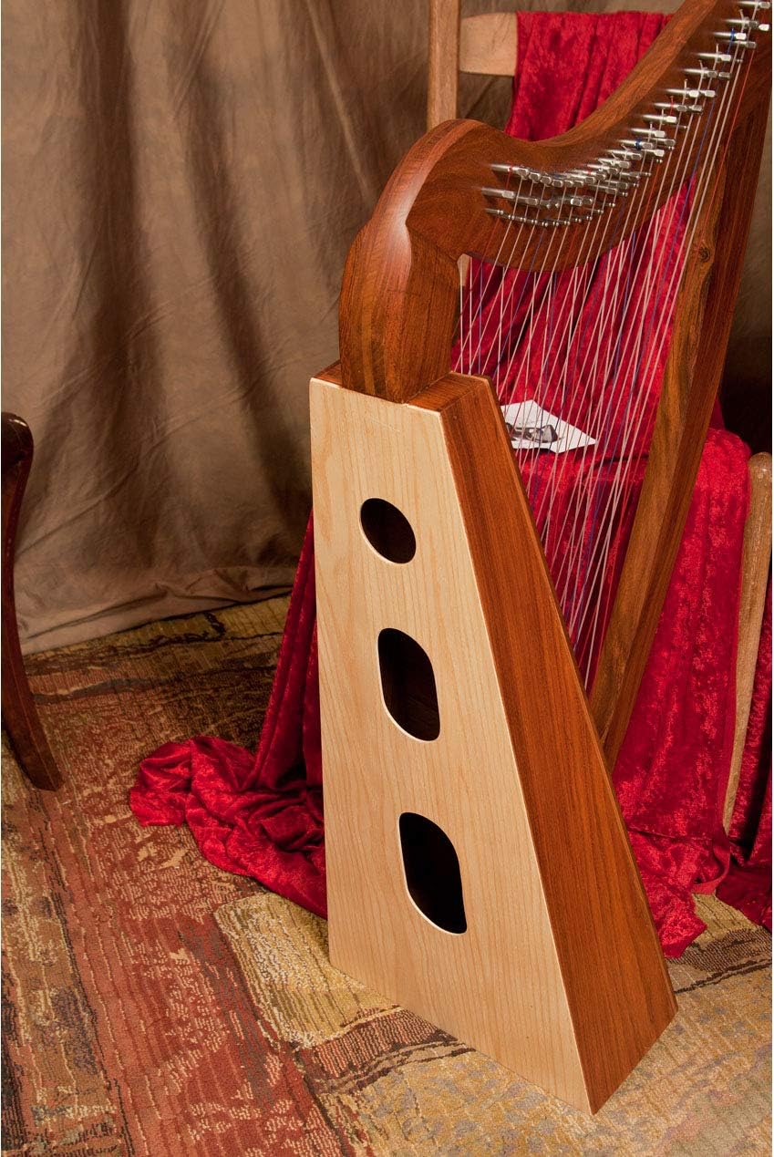 Celtic Cross Irish Strung Harp: 38 Strings Pro Quality Solid Rosewood Irish Celtic Cross Strung Harp + Caitlin Cross Strung Harp Nylon Case & Clip-on Chromatic Tuner