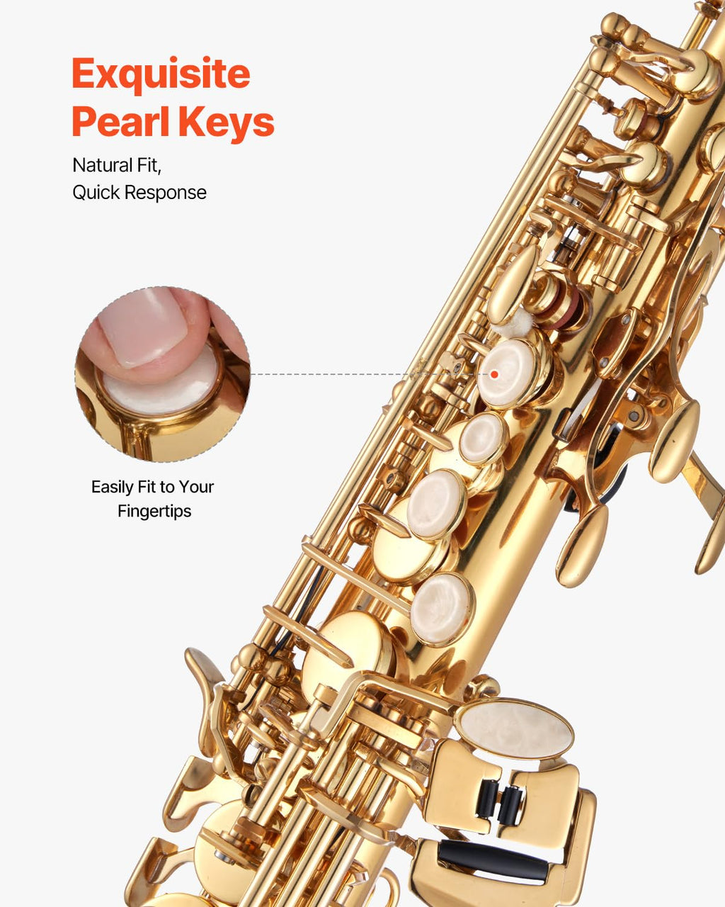 VEVOR Tenor Saxophone, B Flat, Professional Brass Saxophone Beginner Kit with Carrying Case, Mouthpiece, Straps, Cleaning Cloth, Gloves, Neck Strap, 23 Keys Tenor Sax Kit, for Beginners Students, Gold