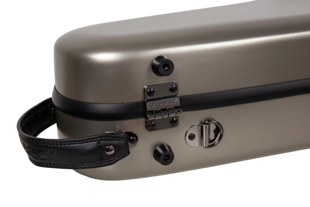Crossrock Low A Baritone Saxophone Case with Wheels | Polycarbonate Hard Shell, TSA Lock, Anti-Scratch Finish, Neck & Mouthpiece Storage–Black (CRF4050BSBK)