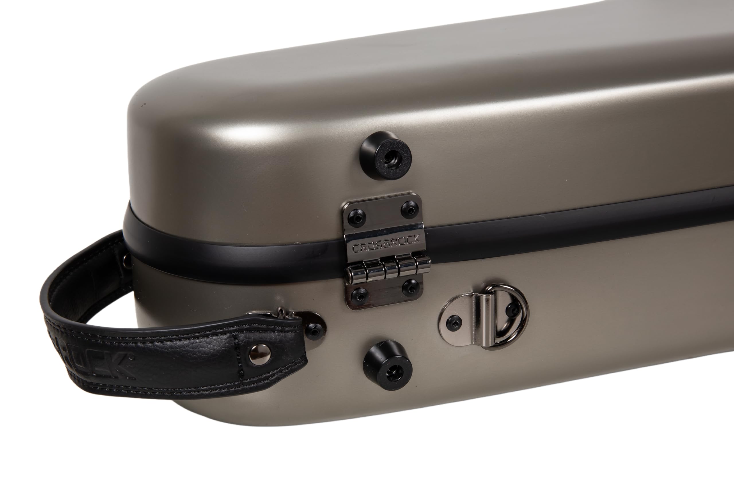 Crossrock Low A Baritone Saxophone Case with Wheels | Polycarbonate Hard Shell, TSA Lock, Anti-Scratch Finish, Neck & Mouthpiece Storage–Black (CRF4050BSBK)